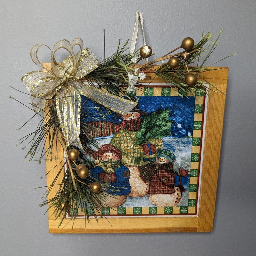 Snowman Christmas Trivet Hanging Decoration